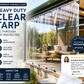 🥳2026 BESTSELLER🥾 Clear Tarp – Heavy-Duty 0.35mm PVC, 14 Mil – Waterproof, UV & Tear-Resistant – Reinforced Edges & Grommets – 3 Sizes! 🛡️💨
