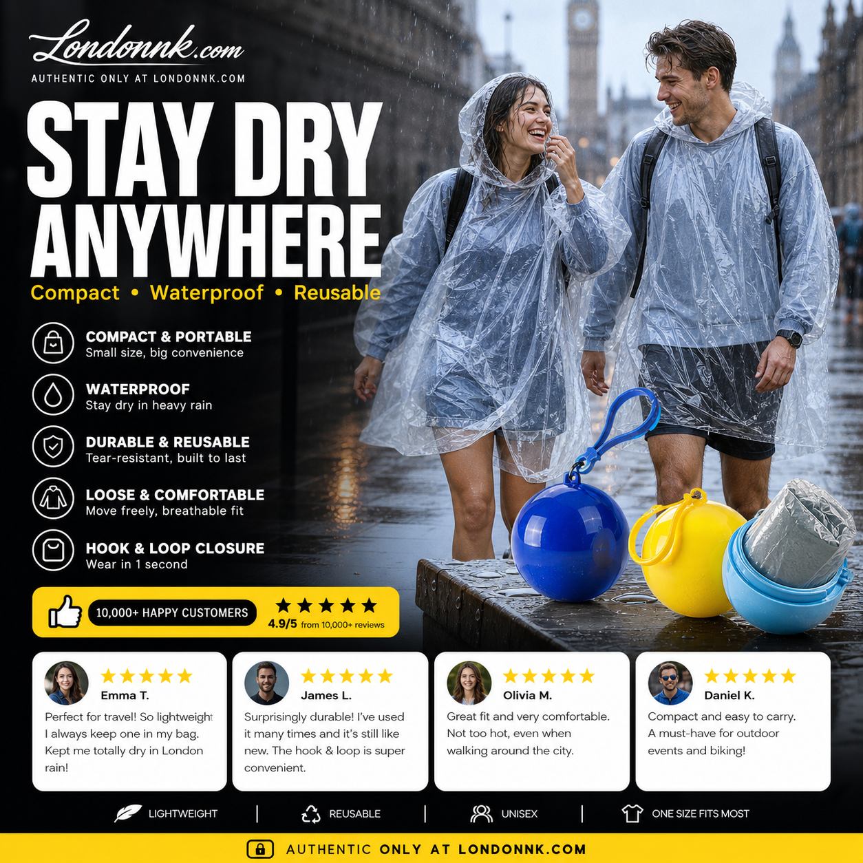 ⏰🎉Buy 1 Get 1 Free!🎉—Mini Ball Shape Disposable Raincoat