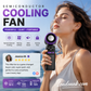 ❄️🌬️ 55% OFF!| Portable Neck Fan with Semiconductor Ice Cooling Plate | 3600mAh Foldable Personal Air Conditioner | LED Display & Type-C Charging