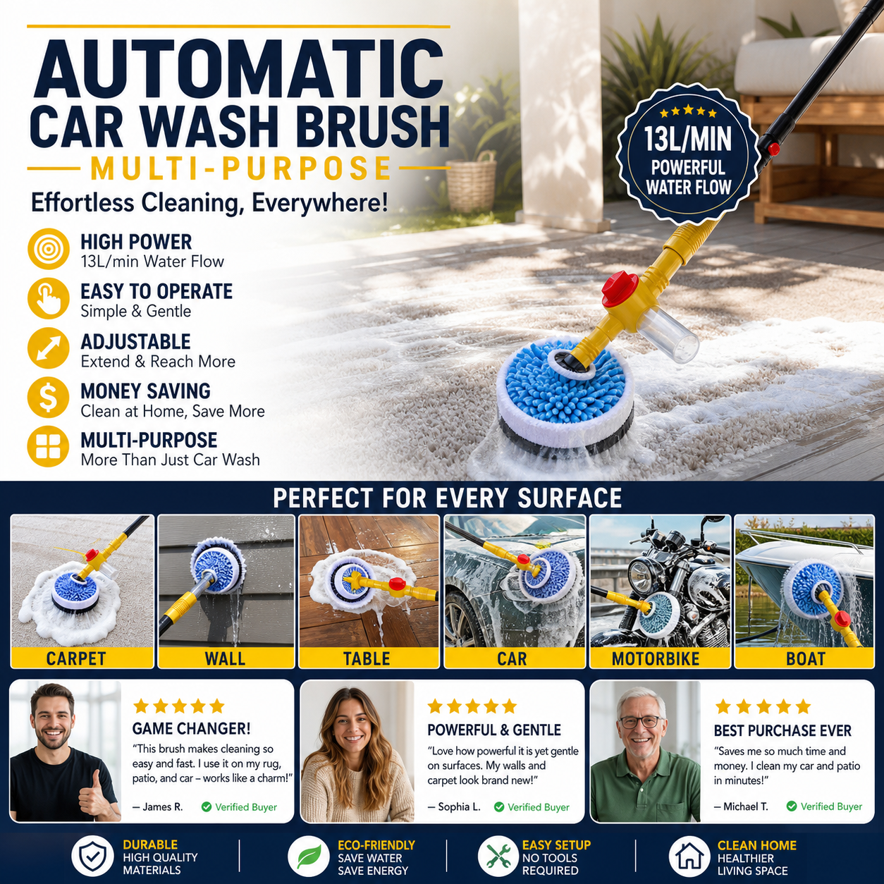 🥳HOT SALE🥳💞50K+ SOLD! Multifunctional Brush – From £28.99! Auto-rotating, 5 settings & versatile. Sparkling clean – grab yours! ✅