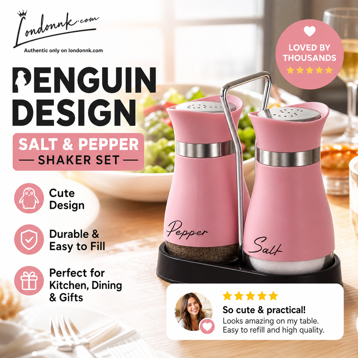 🐧 50% OFF NOW! 🧂 Penguin Design Salt & Pepper Shaker Set – Cute design, durable & easy to fill – Perfect for kitchen, dining & gifts ✨