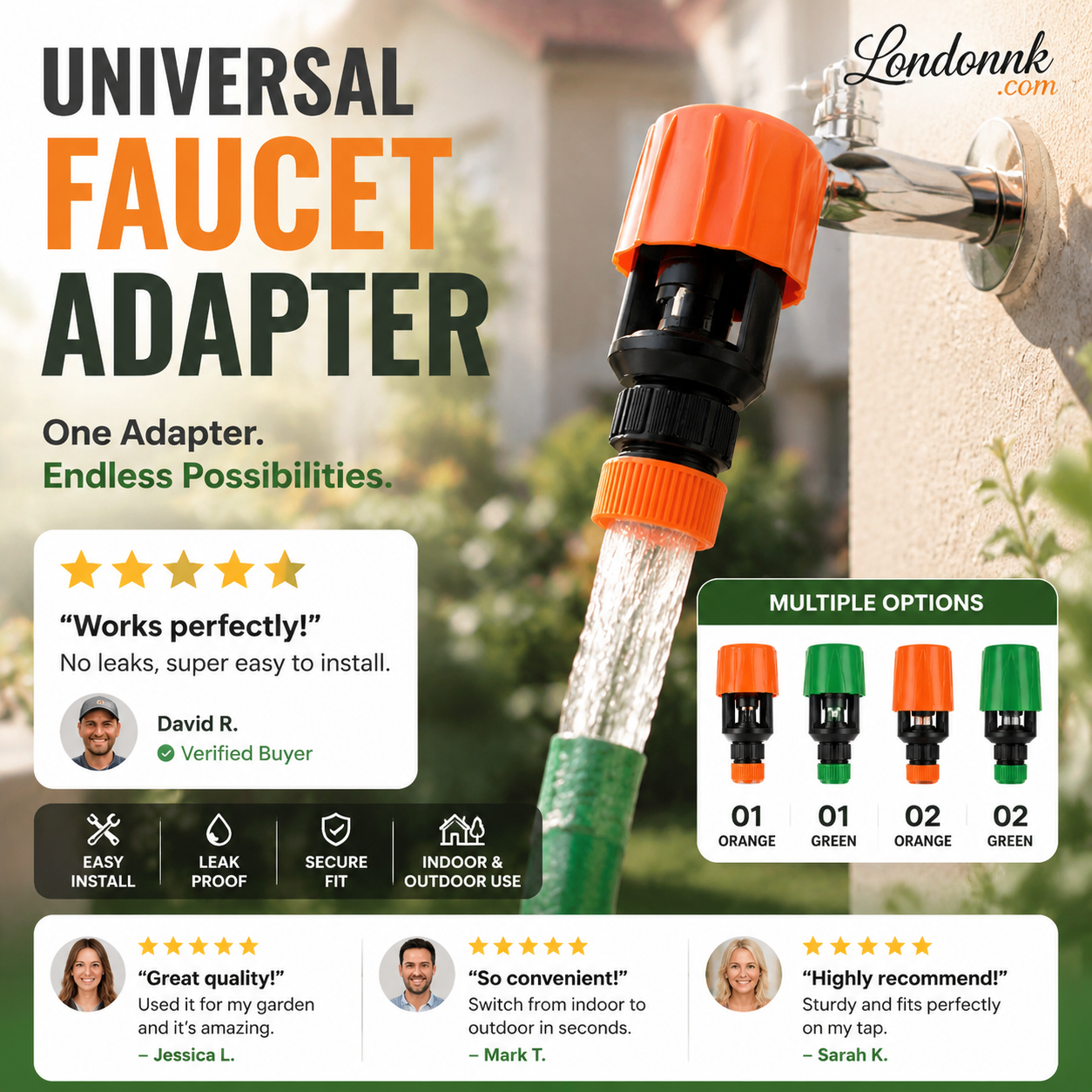 🚰🔄Universal Kitchen Tap Adapter – Connect Garden Hose & Filter 🌿💧