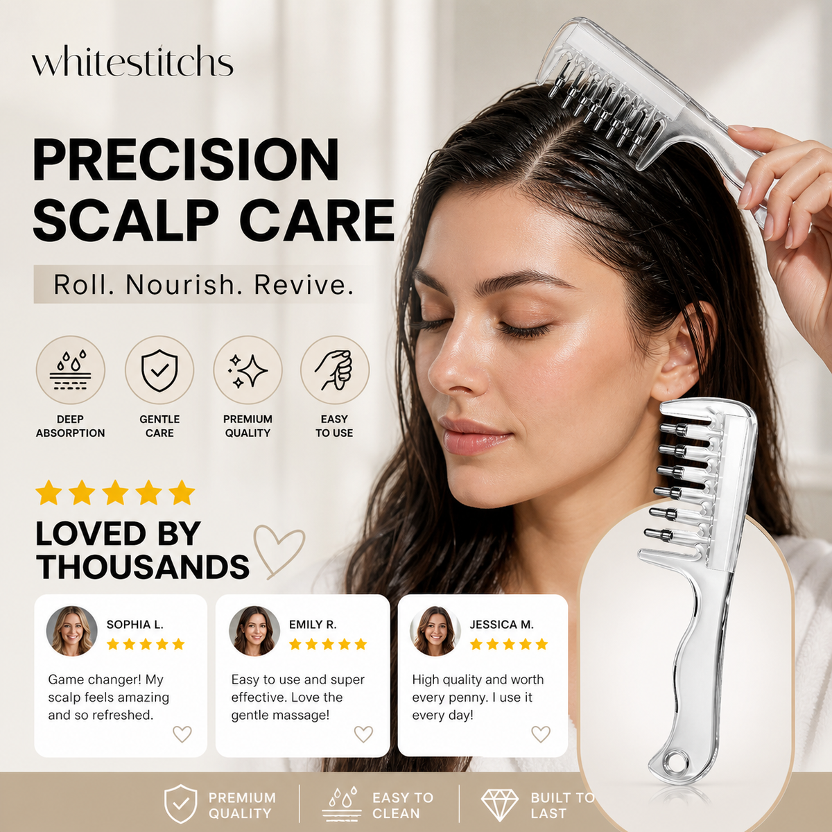 🥳HOT SALE🥳💞10K+ SOLD! Hair Oil Comb – From £6.99! Precision rollers, even dispensing & scalp massage. No waste, no mess – grab yours! ✅