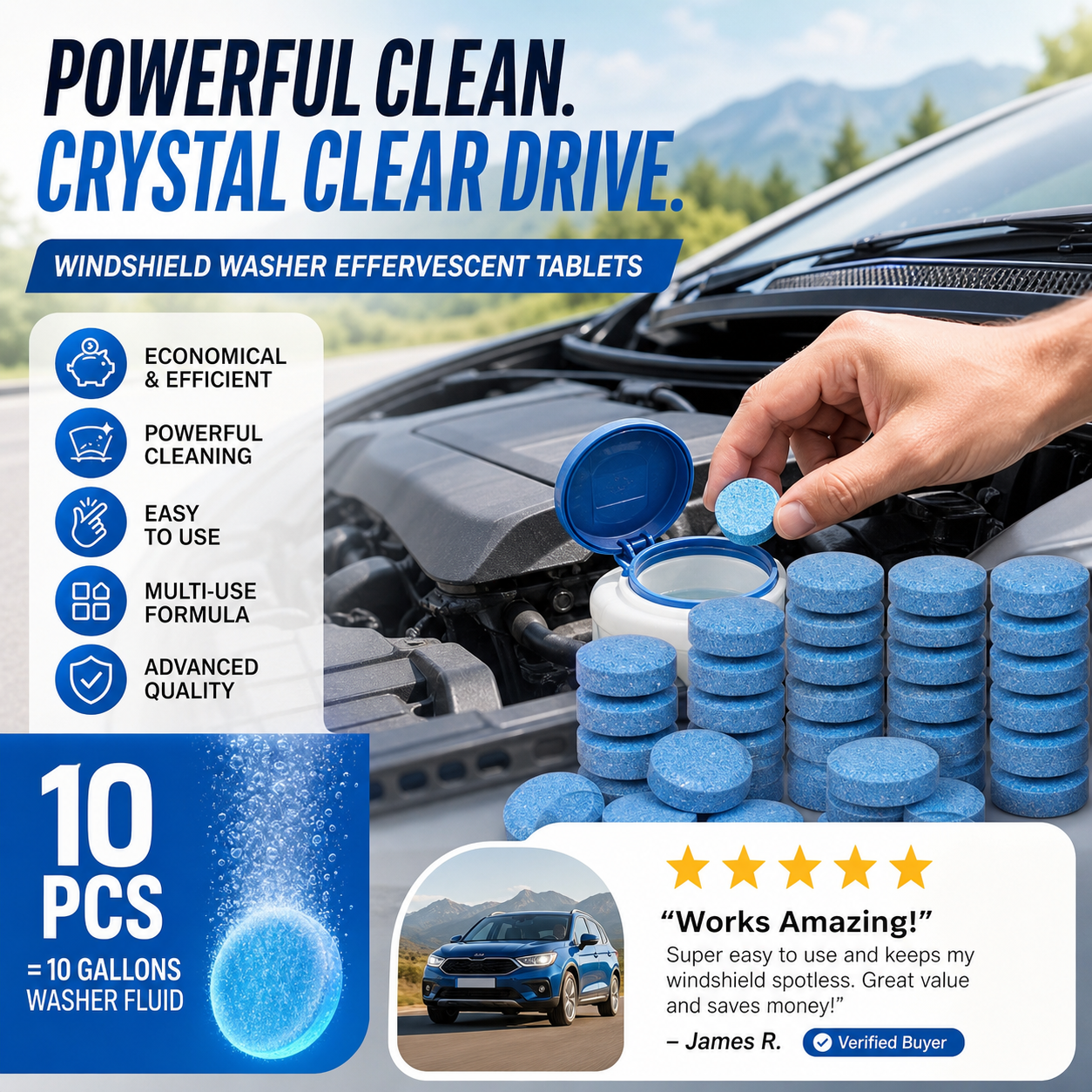 🥳HOT SALE🥳💞50K+ SOLD! Washer Tablets – From £3.99! 10 tablets = 10 gallons, removes dirt & multi-use. Save money – grab yours! ✅