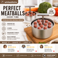 🥳HOT SALE🥳💞50K+ SOLD! Meatball Mould – From £8.99! 304 steel, 6/12 holes & ergonomic. Perfect balls every time – grab yours! ✅