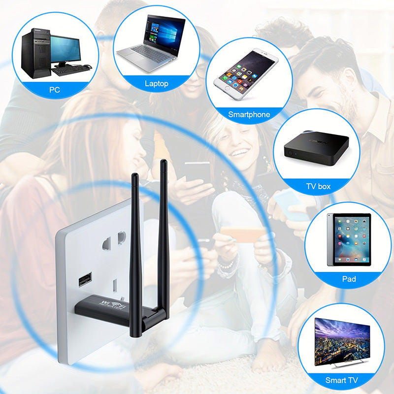 🔥HOT SALE 50% OFF🔥 USB WiFi Signal Booster – Extends 2.4GHz Network, Up to 300Mbps – Compact, USB Powered – Plug & Play for Home, Office & Travel! 📶✨