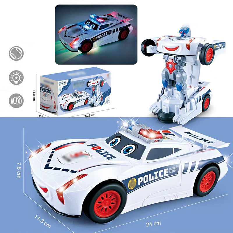 ⏳Limited-time 50% off⏰Electric Universal Deformation Police Toy Car🎁Best Gift For Kid🥳