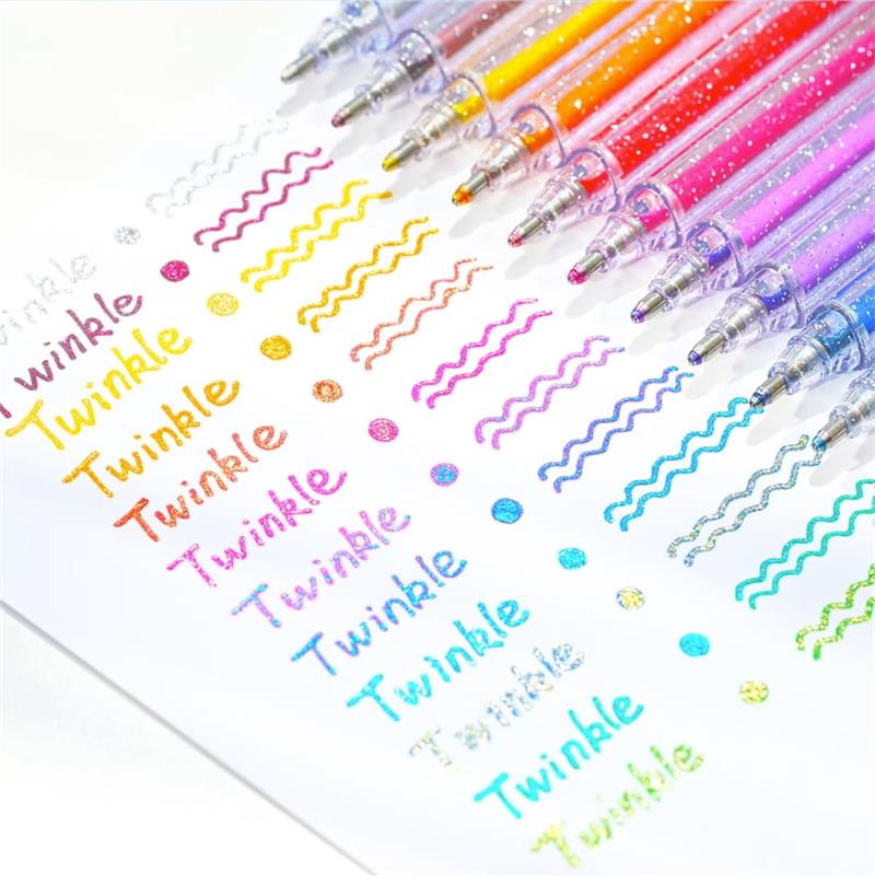 ⏳Last Day Special Price:£6.99!!!💥🎁Glitter Gel Pen Set – Smooth Writing 🎨