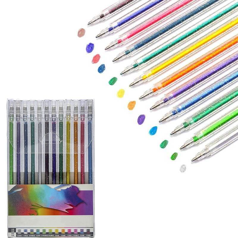 ⏳Last Day Special Price:£6.99!!!💥🎁Glitter Gel Pen Set – Smooth Writing 🎨