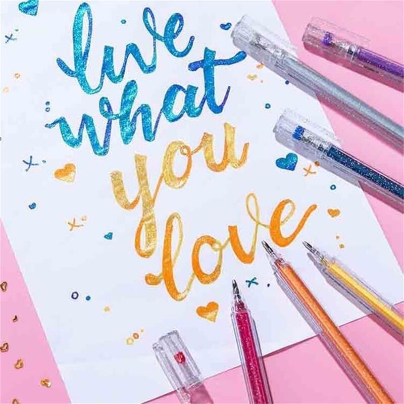 ⏳Last Day Special Price:£6.99!!!💥🎁Glitter Gel Pen Set – Smooth Writing 🎨