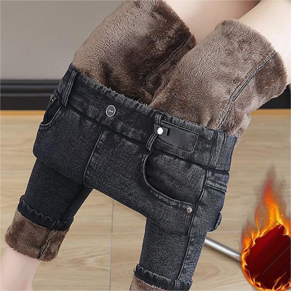 🔥HOT SALE 49% OFF💕Women's High Waist Slim Stretch Warm Skinny Jeans