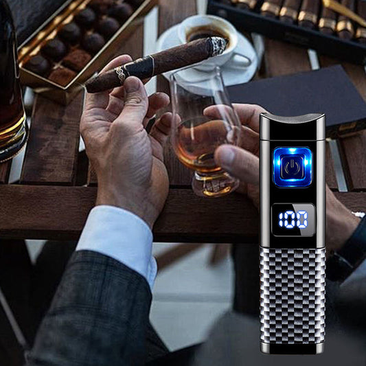 🎅🎁Christmas gifts 🎊Rechargeable & Refillable Cigar Torch Lighter with LED Display