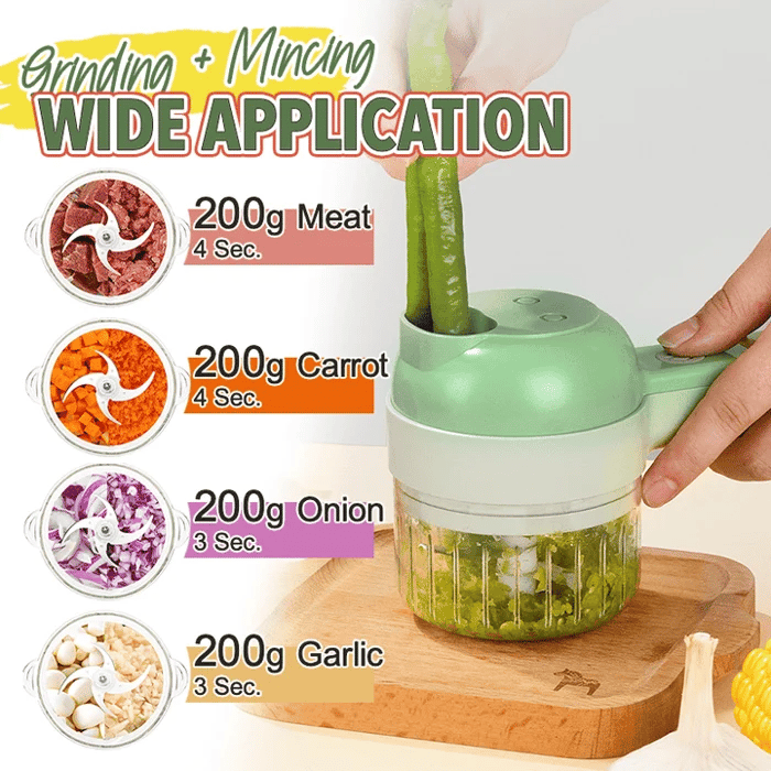 🥳2026 HOT SALE🥳💞50K+ SOLD! 🥗🎁 50% OFF! 4-in-1 Vegetable Cutter – From £9.99! Cuts, chops, peels & cleans. Cordless, dishwasher safe – stock up & save! 🏠✅