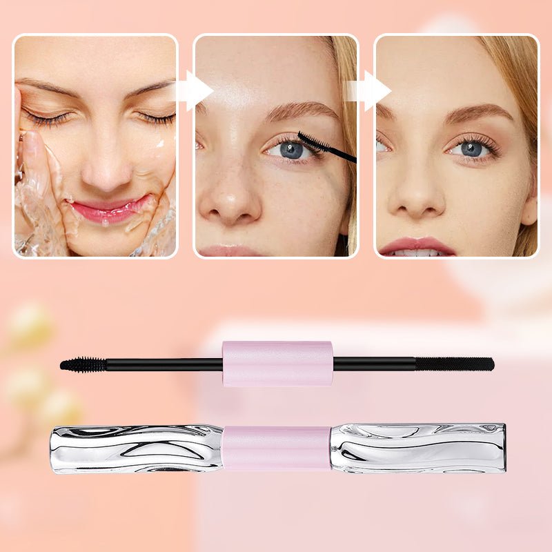 ✨50% OFF NOW! 2-in-1 Dual-Ended Mascara – Long-Lasting Volumizing & Lash Curling Mascara, Waterproof Smudge-Proof for Thick, Lifted Eyelashes