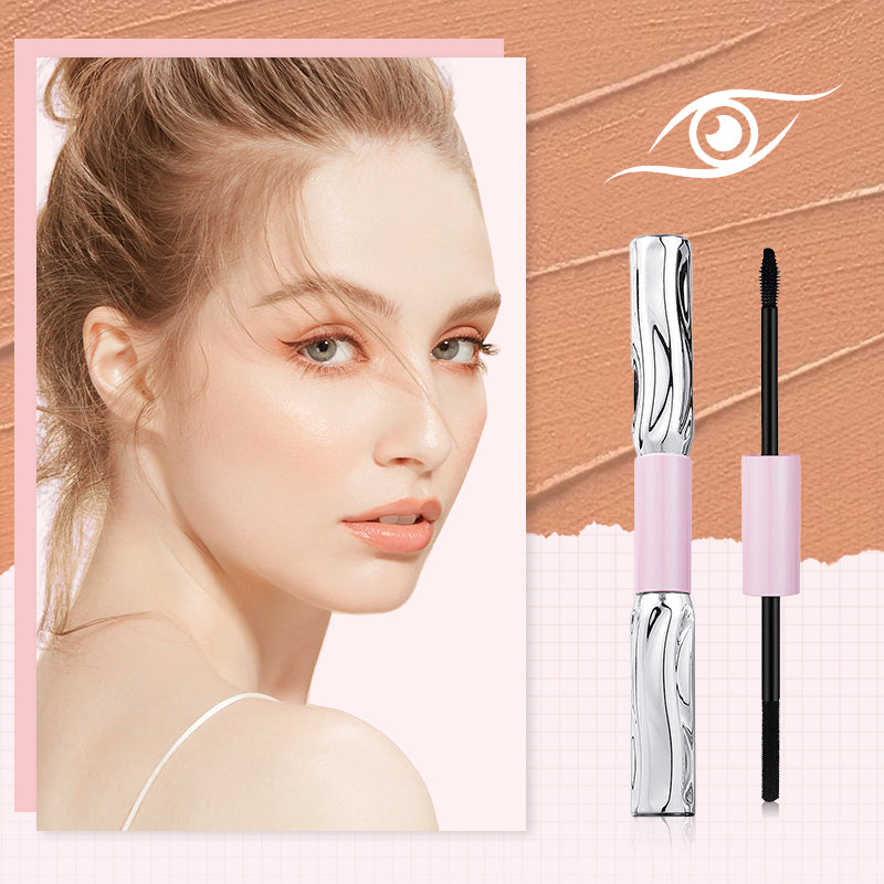 ✨50% OFF NOW! 2-in-1 Dual-Ended Mascara – Long-Lasting Volumizing & Lash Curling Mascara, Waterproof Smudge-Proof for Thick, Lifted Eyelashes