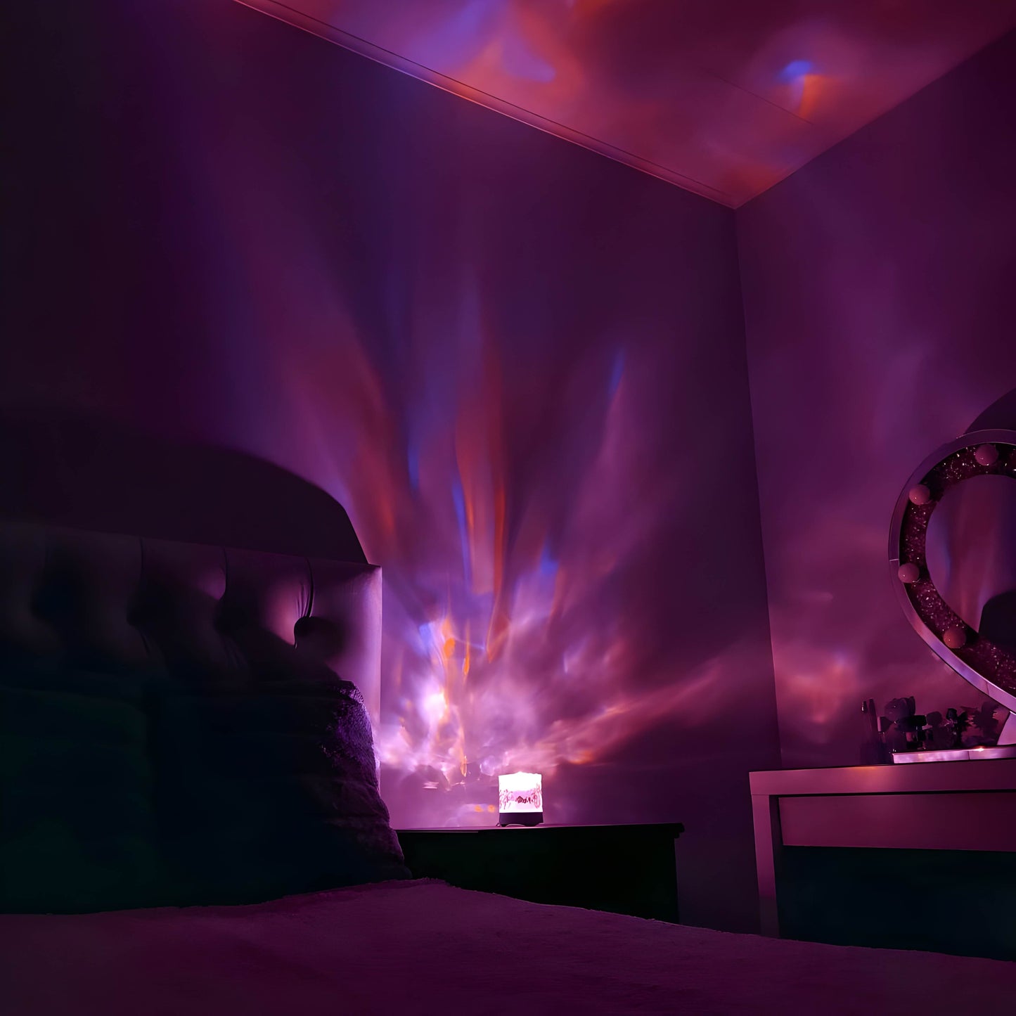 🎁 Christmas Gift Ideas🎄 ROTATING WAVE PROJECTOR - Dynamic Ocean Effect, 16 Changing Colours, Perfect for Baby Care and Bedroom Decor 🌙🚤💫