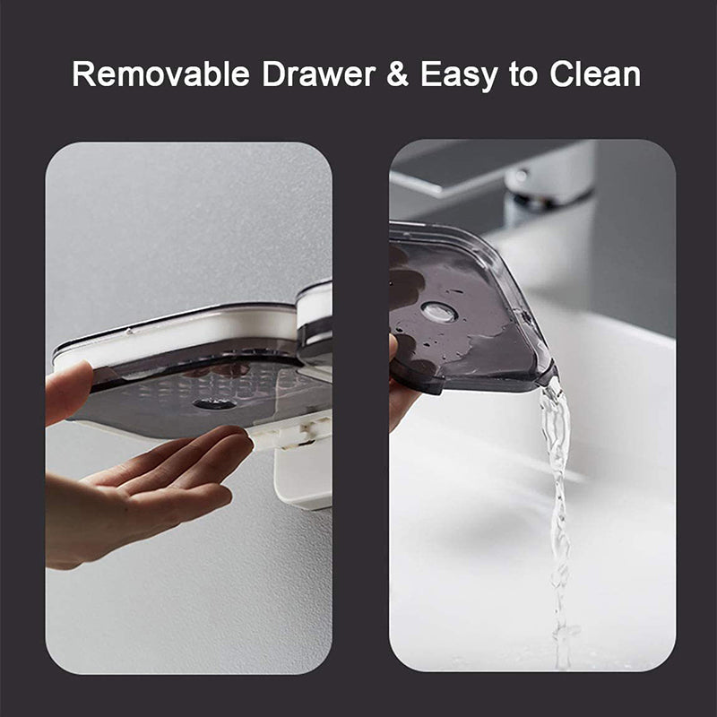 🧼✨ Wall-Mounted Soap Dish – 50% OFF! 5-second install, double drainage, no drilling – keeps soap dry & lasts longer. 💪