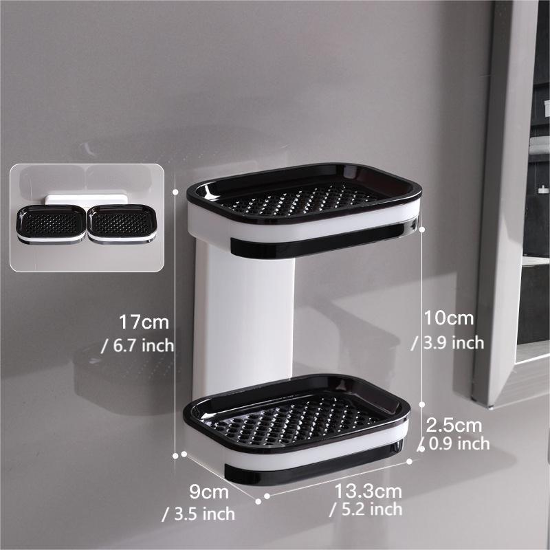 🧼✨ Wall-Mounted Soap Dish – 50% OFF! 5-second install, double drainage, no drilling – keeps soap dry & lasts longer. 💪