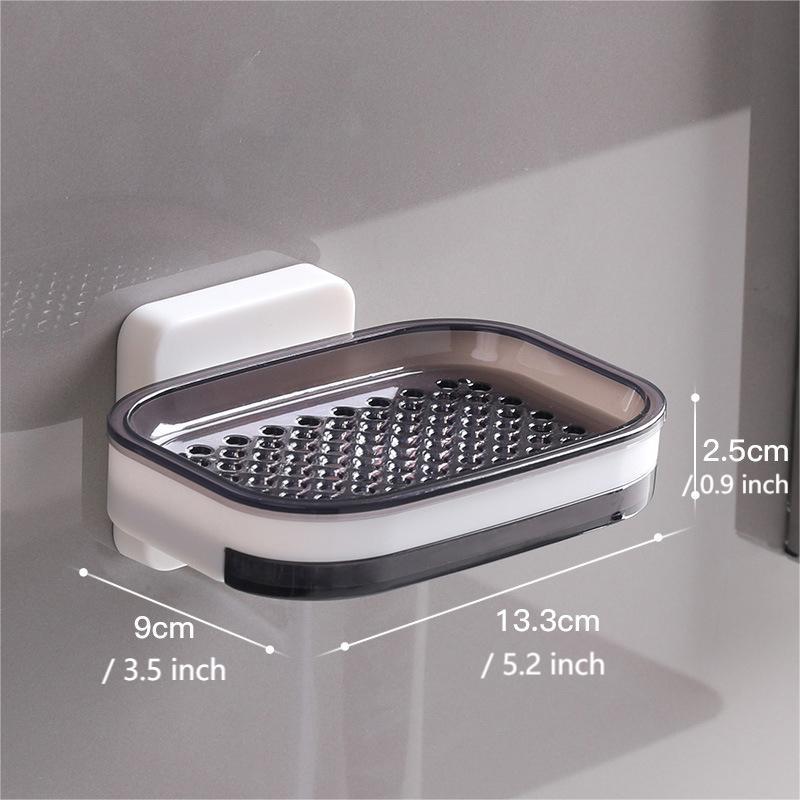 🧼✨ Wall-Mounted Soap Dish – 50% OFF! 5-second install, double drainage, no drilling – keeps soap dry & lasts longer. 💪