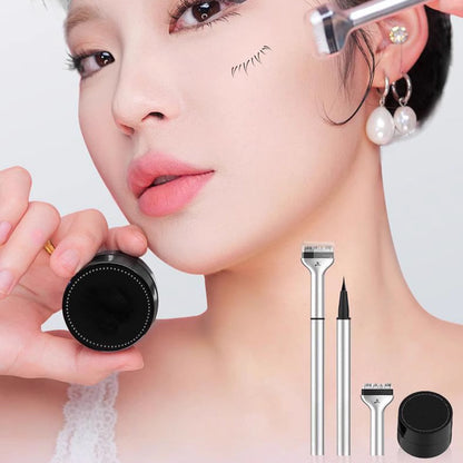 🌸💕2-in-1 Waterproof Eyeliner & Lower Eyelash Stamp Artifact Set with Individual Liquid Eyeliner