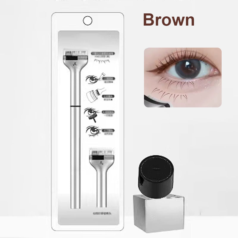 🌸💕2-in-1 Waterproof Eyeliner & Lower Eyelash Stamp Artifact Set with Individual Liquid Eyeliner