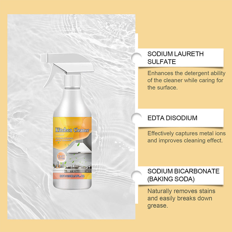 🧼 Effective grease-removing spray for the kitchen – Dissolves grease like magic! ✨🔥 Just one spray, no scrubbing – your kitchen stays spotless. 💪🍳
