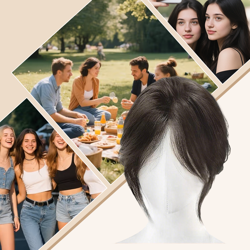 🔥Hot Sale🔥Natural Clip-on Partial Bangs Hair Piece