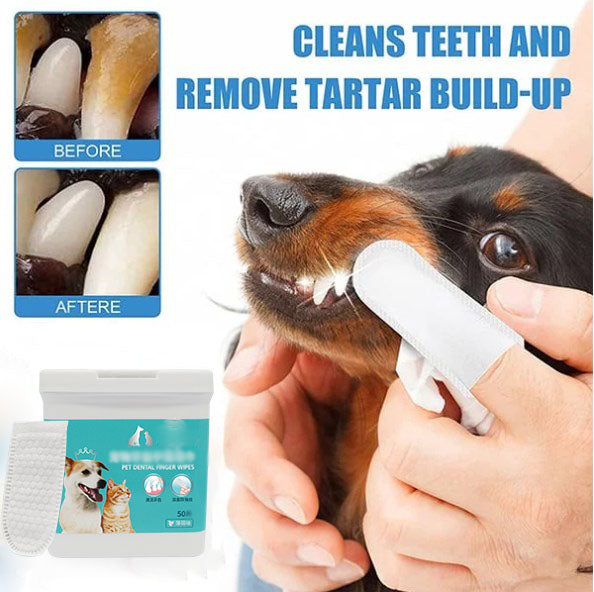🥳HOT SALE🥳💞10K+ SOLD! Pet Finger Wipes – From £8.99! 50 PCS, gentle & mint fresh. Healthy pet teeth – grab yours! ✅