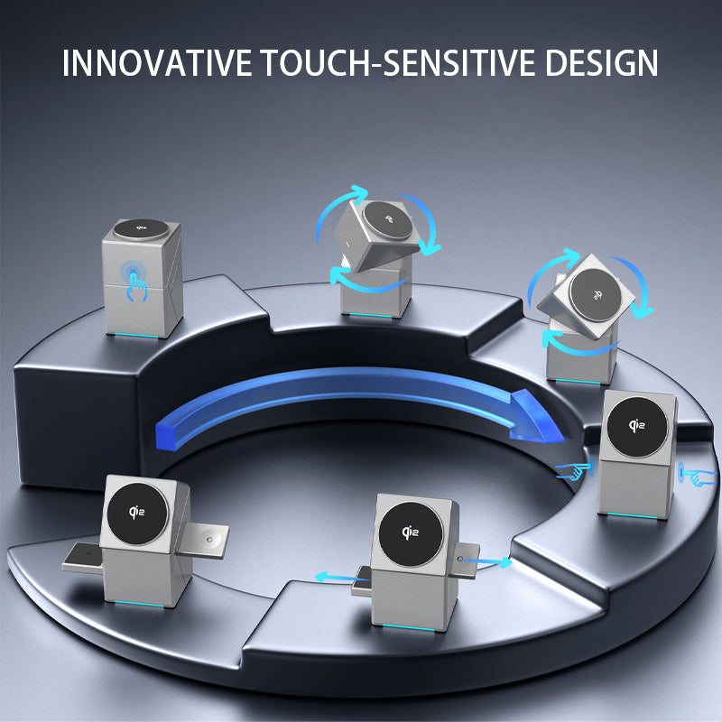 ⚡️ Exclusive Sale -55%! 📱 3-in-1 Foldable Magnetic Charging Station – Perfect for Home, Work & Travel ✨ | 15W Fast Charging, Multi-Device & Compact!📱⌚