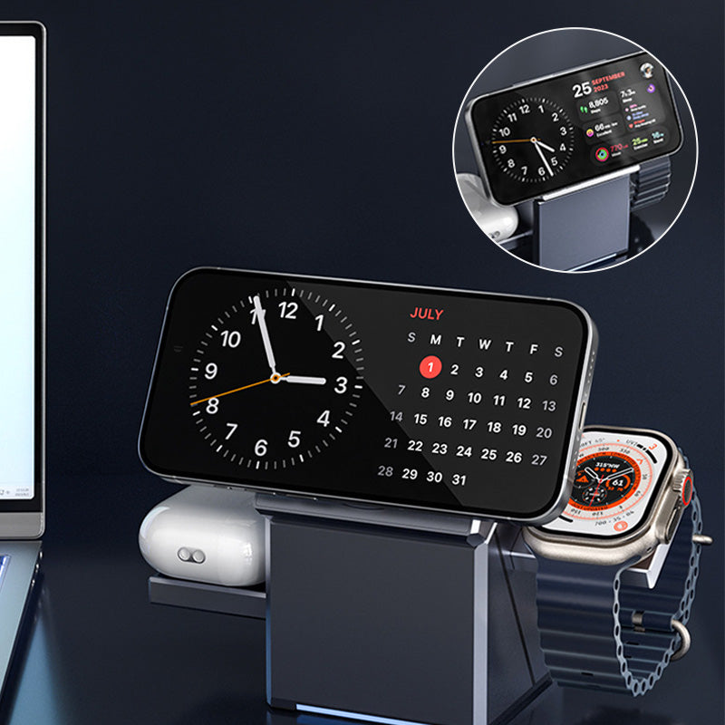 ⚡️ Exclusive Sale -55%! 📱 3-in-1 Foldable Magnetic Charging Station – Perfect for Home, Work & Travel ✨ | 15W Fast Charging, Multi-Device & Compact!📱⌚