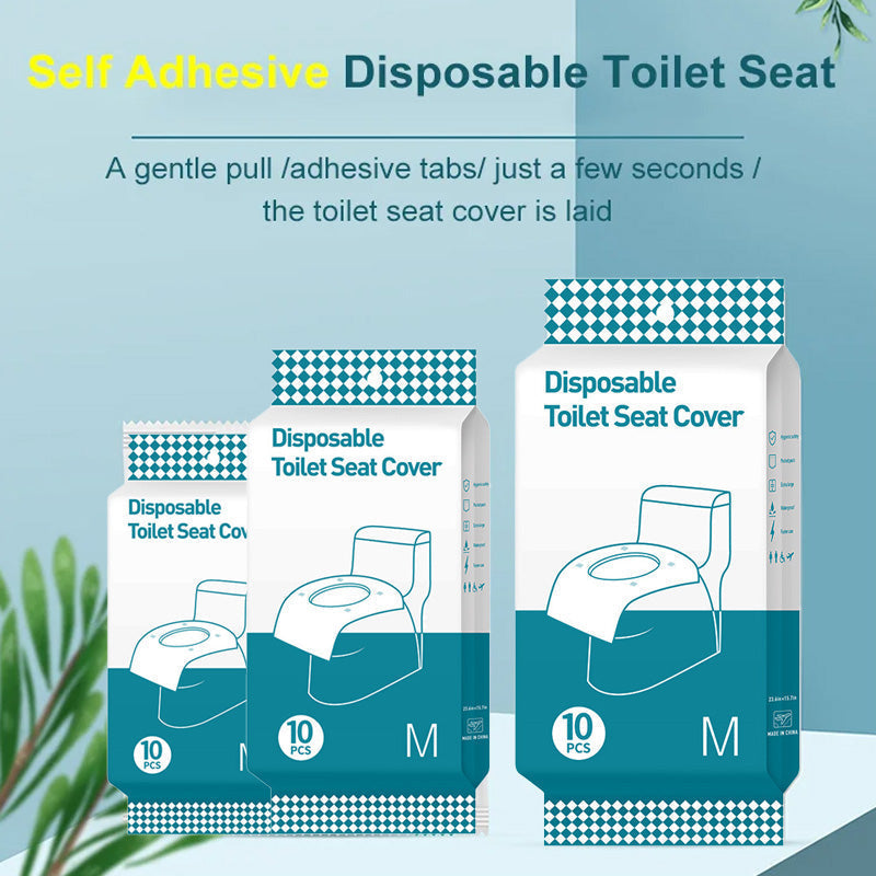 🔥 Limited Time Half Price - No Peel Adhesive Disposable Toilet Cover