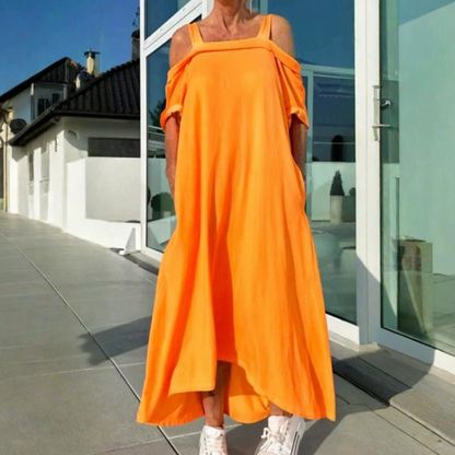 🏖️Summer Specials💃Women's Cold Shoulder Casual Maxi Dress