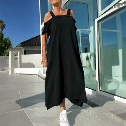 🏖️Summer Specials💃Women's Cold Shoulder Casual Maxi Dress