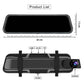 Touchscreen Dash Cam with Rearview Camera