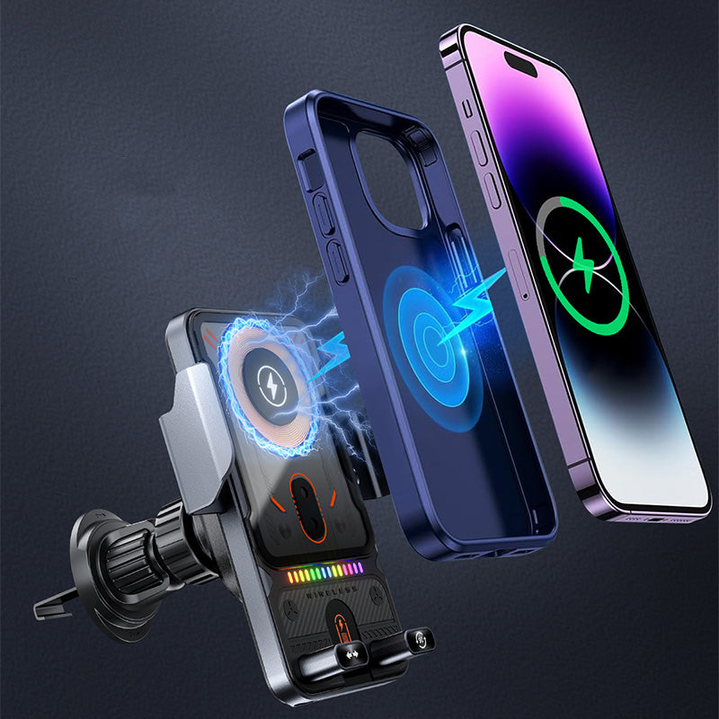 🔥HOT SALE 57% OFF🎁⚡Over 50,000 sold! 📱Smart 2-in-1 Car Rotating Mobile Phone Holder & Wireless Charger⚡