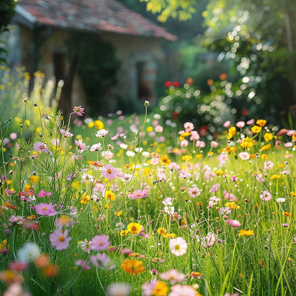 Colorful wildflower mix: blooms all year round! 🌸🌼🌺