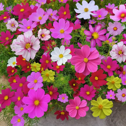 Colorful wildflower mix: blooms all year round! 🌸🌼🌺