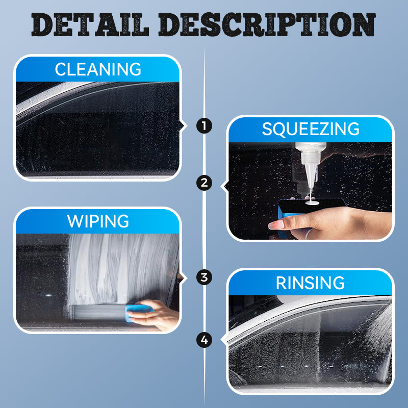 🚗 BUY 1 GET 1 FREE! ✨ Car Glass Cleaner & Protective Coating - Repels Water, Prevents Fog & Dirt Build-Up, Enh Visibility in All Weather Conditions ☔🔍