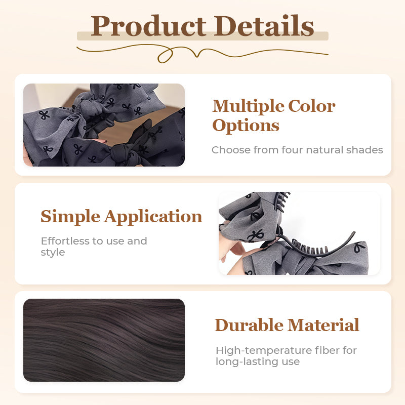 🔥New Hot Selling❤️‍🔥 Wig & Bow Stylish Hair Accessory