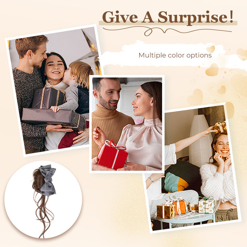 🔥New Hot Selling❤️‍🔥 Wig & Bow Stylish Hair Accessory