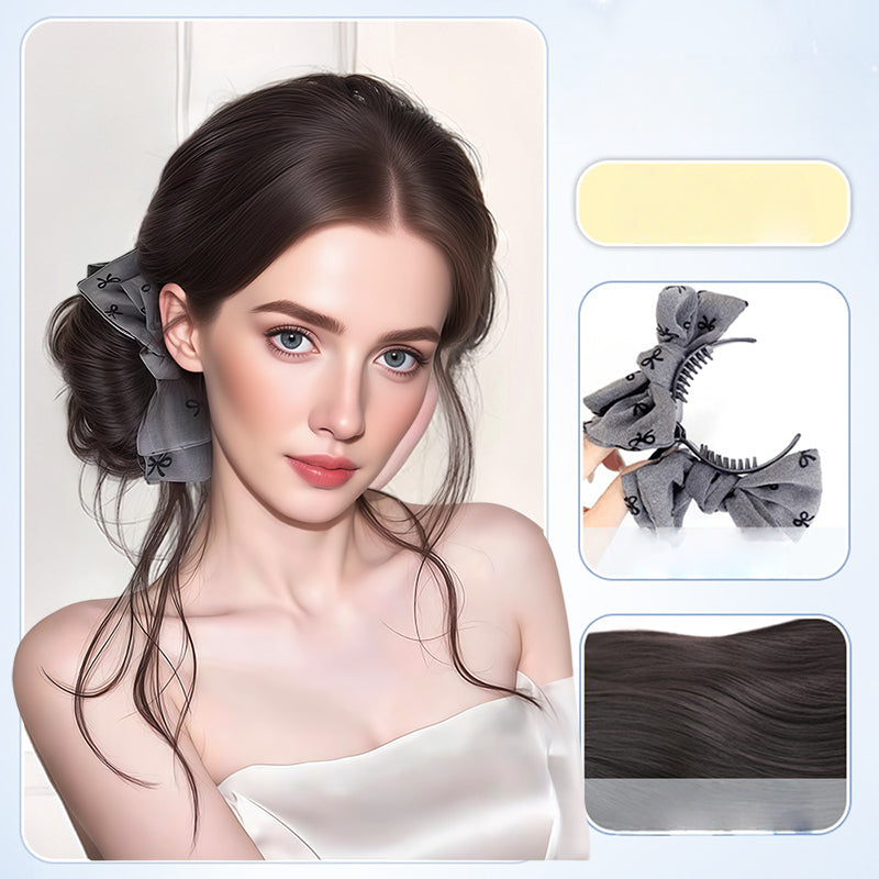 🔥New Hot Selling❤️‍🔥 Wig & Bow Stylish Hair Accessory