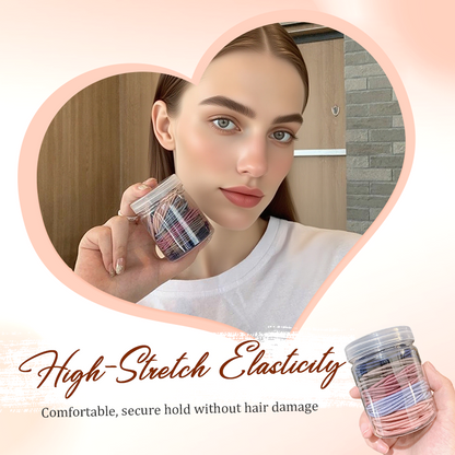 💥Last day clearance sale🔥 100PCS High Stretch Hair Ties in Jar