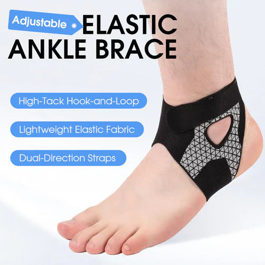 Adjustable elastic band for the ankle