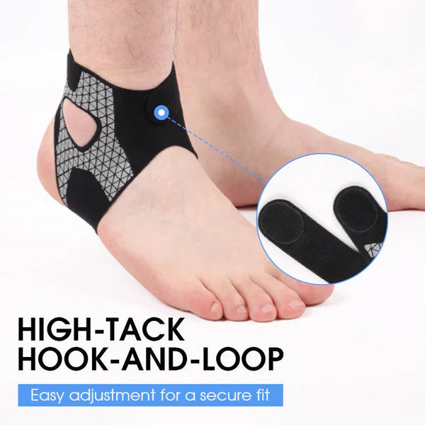 Adjustable elastic band for the ankle