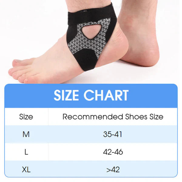 Adjustable elastic band for the ankle