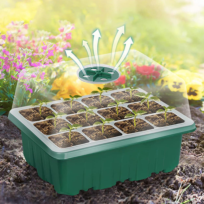 💎59% OFF! 💎 Germination Trays with Grow Light – Humidity Control, Transparent & Full-Spectrum Light 🌱💡