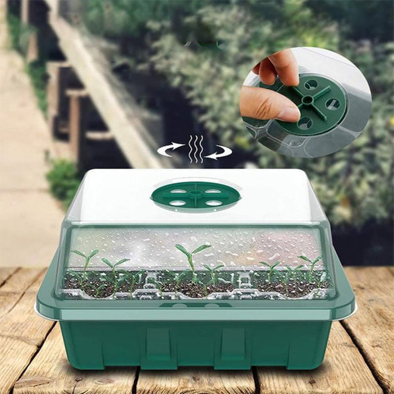 💎59% OFF! 💎 Germination Trays with Grow Light – Humidity Control, Transparent & Full-Spectrum Light 🌱💡