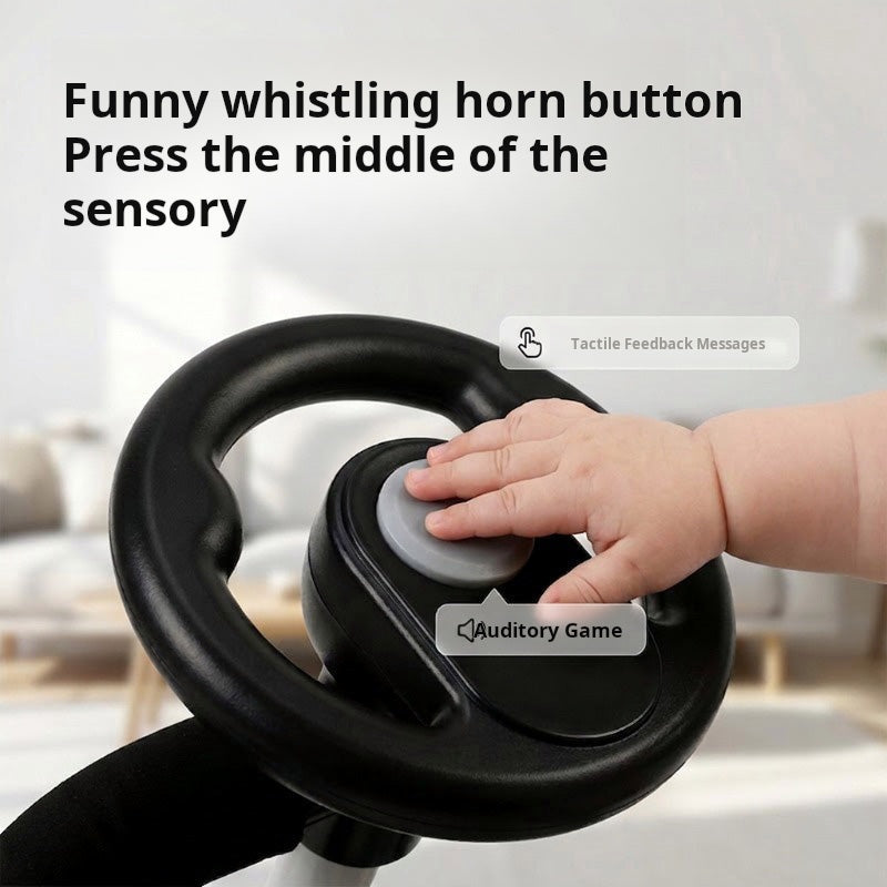 Baby seat for a pram with a securing strap