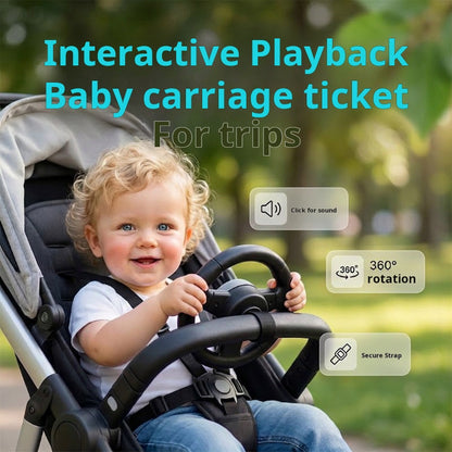 Baby seat for a pram with a securing strap