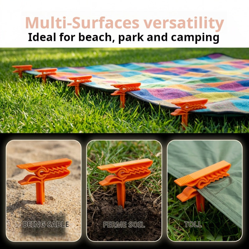 🏖️ 50% OFF! 50K+ sold! Anti-wind beach clips – holds towels & blankets firmly, rust-proof design, perfect for sand or grass! 🌊☀️